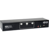 Eaton Tripp Lite Series 2-Port Dual Monitor DVI KVM Switch, TAA, GSA with Audio and USB 2.0 Hub, Cables included — B004-2DUA2-K
