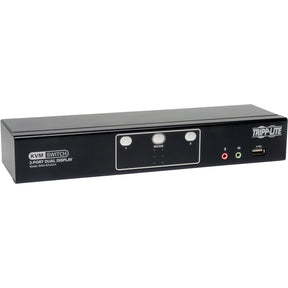 Eaton Tripp Lite Series 2-Port Dual Monitor DVI KVM Switch, TAA, GSA with Audio and USB 2.0 Hub, Cables included — B004-2DUA2-K