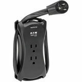 Eaton Tripp Lite Series Protect It! 3-Outlet Travel-Size Surge Protector - 5-15R Outlets, 2 USB Ports, 5-15P Input, 1050 Joules, Black — TRAVELER3USB