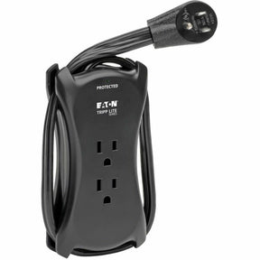 Eaton Tripp Lite Series Protect It! 3-Outlet Travel-Size Surge Protector - 5-15R Outlets, 2 USB Ports, 5-15P Input, 1050 Joules, Black — TRAVELER3USB