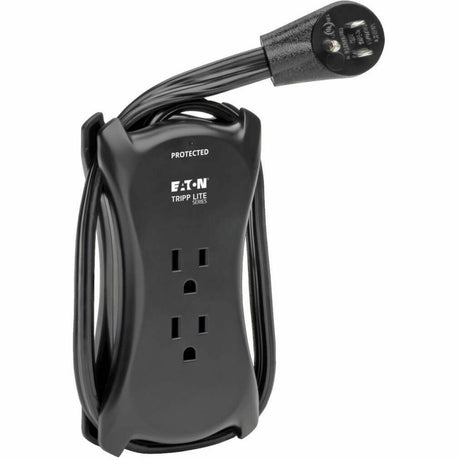 Eaton Tripp Lite Series Protect It! 3-Outlet Travel-Size Surge Protector - 5-15R Outlets, 2 USB Ports, 5-15P Input, 1050 Joules, Black — TRAVELER3USB