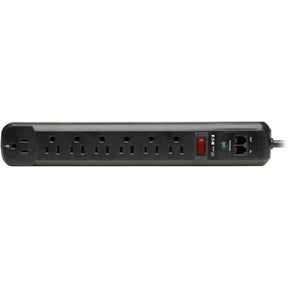 Eaton Tripp Lite Series Protect It! 7-Outlet Surge Protector, 6 ft. (1.83 m) Cord, 1080 Joules, Modem/Fax Protection, Black Housing — TLP76RBTEL