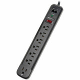 Eaton Tripp Lite Series Protect It! 7-Outlet Surge Protector, 6 ft. (1.83 m) Cord, 1080 Joules, Modem/Fax Protection, Black Housing — TLP76RBTEL