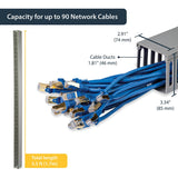StarTech.com 3x3in Open Slot Wiring Cable Raceway Duct, Server Rack Cable Management, PVC Cable Cover, Cord Hider / Organizer, TAA — AD3X3