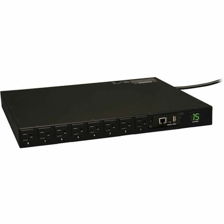 Eaton 1.4kW Single-Phase Switched PDU - LX Interface, 120V Outlets (16 5-15R), 5-15P, 120V Input, 12 ft. (3.66 m) Cord, 1U Rack-Mount, TAA — PDUMH15NET