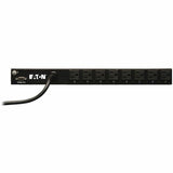 Eaton 1.4kW Single-Phase Switched PDU - LX Interface, 120V Outlets (16 5-15R), 5-15P, 120V Input, 12 ft. (3.66 m) Cord, 1U Rack-Mount, TAA — PDUMH15NET