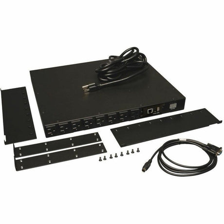 Eaton 1.4kW Single-Phase Switched PDU - LX Interface, 120V Outlets (16 5-15R), 5-15P, 120V Input, 12 ft. (3.66 m) Cord, 1U Rack-Mount, TAA — PDUMH15NET