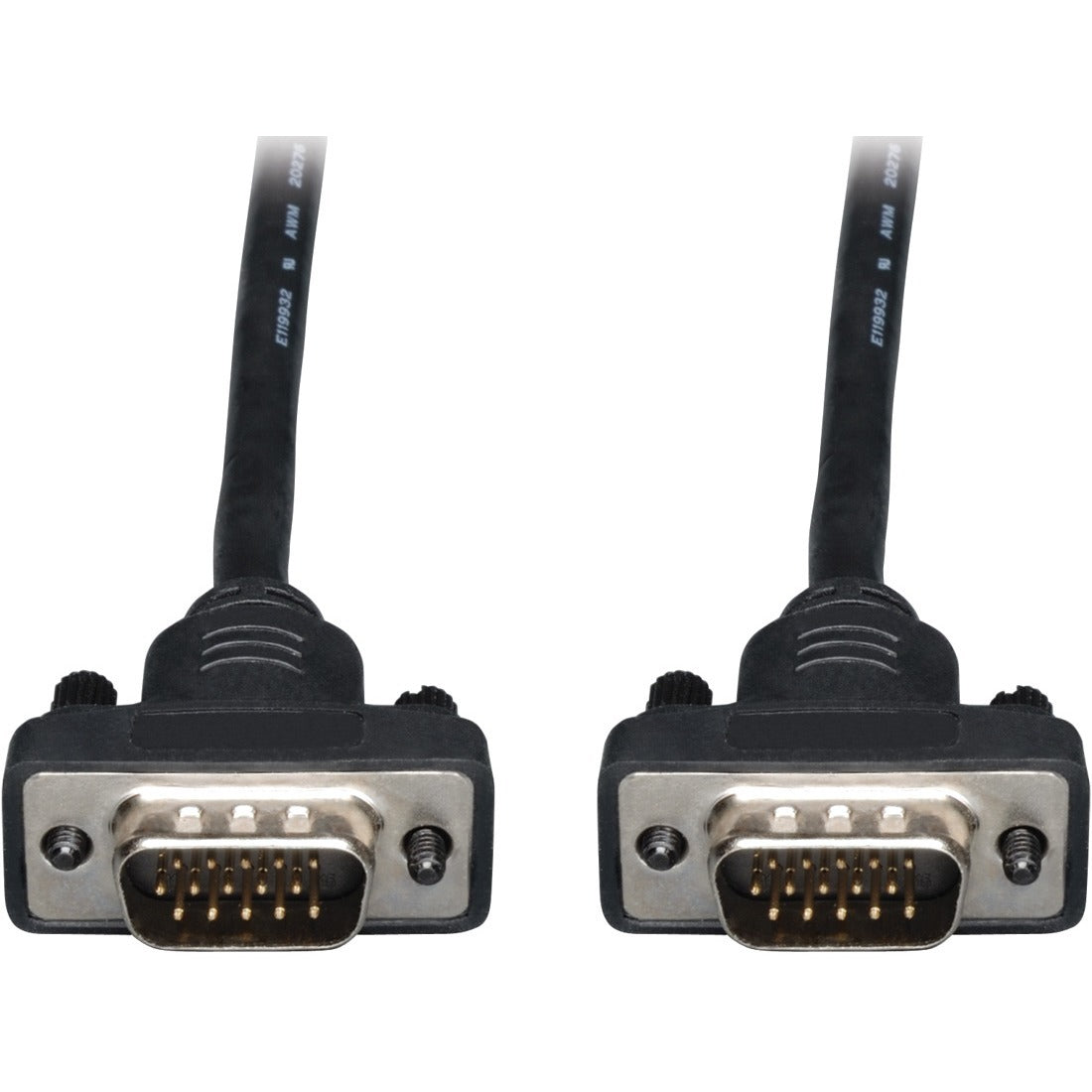 Eaton Tripp Lite Series Low-Profile VGA High-Resolution RGB Coaxial Cable (HD15 M/M), 15 ft. (4.57 m) — P502-015-SM