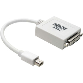 Eaton Tripp Lite Series Keyspan Mini DisplayPort to DVI Adapter, Video Converter for Mac/PC, White (M/F), 6-in. (15.24 cm), TAA — P137-06N-DVI