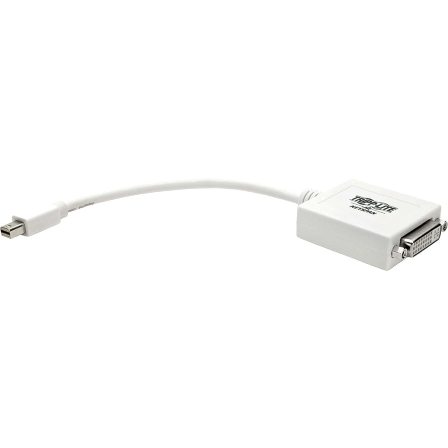 Eaton Tripp Lite Series Keyspan Mini DisplayPort to DVI Adapter, Video Converter for Mac/PC, White (M/F), 6-in. (15.24 cm), TAA — P137-06N-DVI