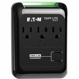 Eaton Tripp Lite Series Protect It! 3-Outlet Surge Protector, Direct Plug-In, 540 Joules, 3.4 A USB Charger, Diagnostic LED — SK30USB