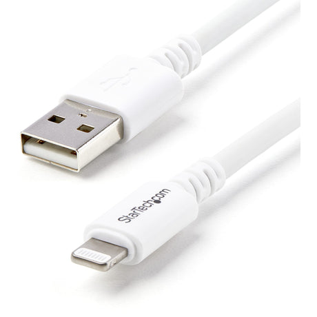 StarTech.com 3m (10ft) Long White Apple�&reg; 8-pin Lightning Connector to USB Cable for iPhone / iPod / iPad — USBLT3MW