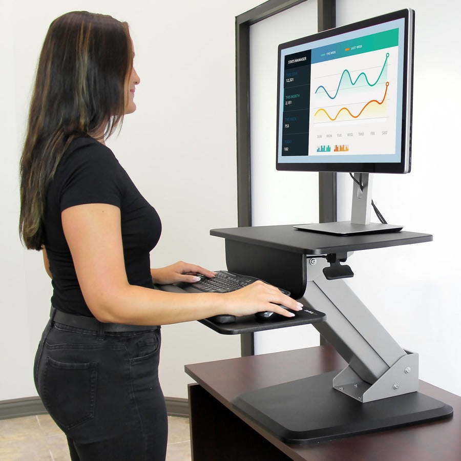 StarTech.com Height Adjustable Standing Desk Converter - Sit Stand Desk with One-finger Adjustment - Ergonomic Desk — ARMSTS