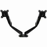StarTech.com Dual Monitor Arm, USB Hub and Audio Ports in Base, Monitors up to 32" (17.6lb/8kg), VESA Monitor Stand Desk Mount — ARMSLIMDUO