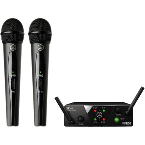 AKG WMS40 Mini Dual Vocal Set Wireless Microphone System — 3350X00060