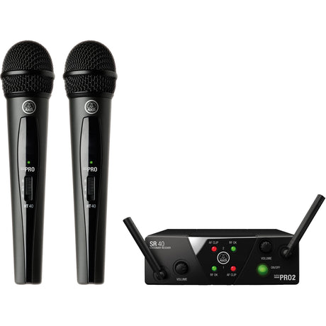AKG WMS40 Mini Dual Vocal Set Wireless Microphone System — 3350X00060