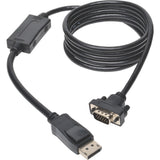 Eaton Tripp Lite Series DisplayPort 1.2 to VGA Active Adapter Cable (DP with Latches to HD15 M/M), 6 ft. (1.8 m), TAA — P581-006-VGA-V2