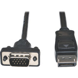 Eaton Tripp Lite Series DisplayPort 1.2 to VGA Active Adapter Cable (DP with Latches to HD15 M/M), 6 ft. (1.8 m), TAA — P581-006-VGA-V2