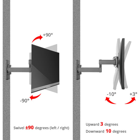 SIIG Articulating Full Motion LCD / TV Monitor Mount - 13" to 27" — CE-MT1B12-S2