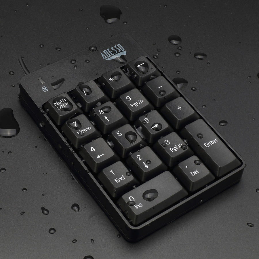 Adesso USB Spill Resistant 18-Key Numeric Keypad — AKB-601UB