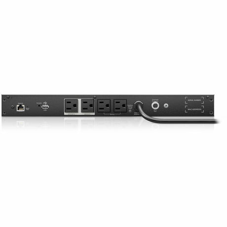 APC Smart-UPS, Line Interactive, 500VA, Lithium-ion, Rackmount 1U, 120V, 4x NEMA 5-15R outlets, Network Card, Short Depth — SCL500RM1UNC