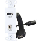 C2G Decorative Wall Plate with HDMI Pigtail and 3.5mm White — 39872
