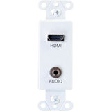 C2G Decorative Wall Plate with HDMI Pigtail and 3.5mm White — 39872