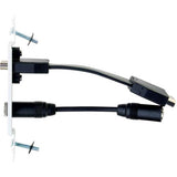 C2G Decorative Wall Plate with HDMI Pigtail and 3.5mm White — 39872