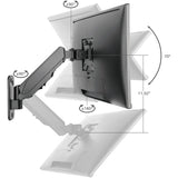 Aluminum Wall Mount Gas Spring Monitor Arm - 17" to 32" — CE-MT2K12-S1