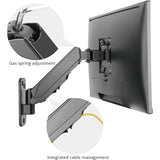 Aluminum Wall Mount Gas Spring Monitor Arm - 17" to 32" — CE-MT2K12-S1