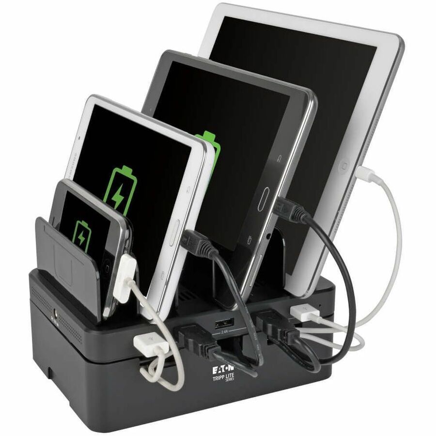 Eaton Tripp Lite Series 5-Port USB Charging Station with Built-In Device Storage, 12V 4A (48W) USB Charger Output — U280-005-ST