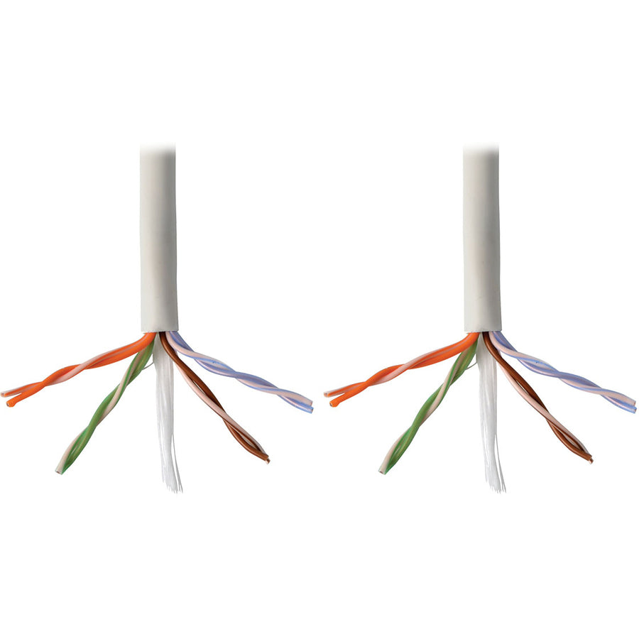 Eaton Tripp Lite Series Cat5e 350 MHz Solid Core Plenum-Rated (UTP) PVC Bulk Ethernet Cable - White, 1000 ft. (304.8 m), TAA — N024-01K-WH