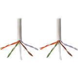 Eaton Tripp Lite Series Cat5e 350 MHz Solid Core Plenum-Rated (UTP) PVC Bulk Ethernet Cable - White, 1000 ft. (304.8 m), TAA — N024-01K-WH
