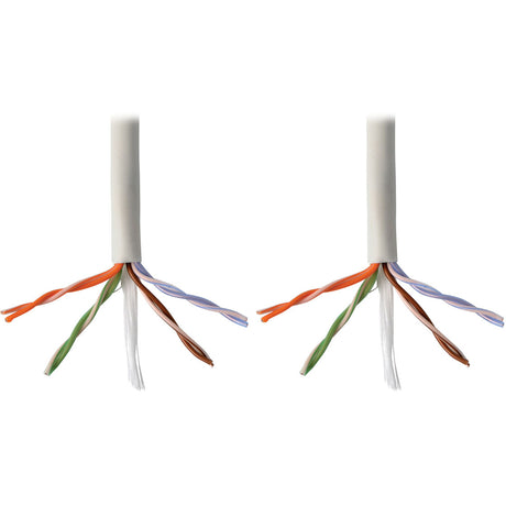 Eaton Tripp Lite Series Cat5e 350 MHz Solid Core Plenum-Rated (UTP) PVC Bulk Ethernet Cable - White, 1000 ft. (304.8 m), TAA — N024-01K-WH