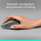 Logitech M330 SILENT PLUS Wireless Mouse, 2.4GHz with USB Receiver, Optical Tracking, Quiet & Lightweight, Gray — 910-004908