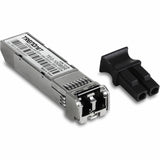TRENDnet 10GBASE-SR SFP+ Multi Mode LC Module, TEG-10GBSR, Supports Distances up to 300m (984 feet), Hot Pluggable Fiber SFP+ Transceiver, 850nm Wavelength, Lifetime Protection, Silver — TEG-10GBSR