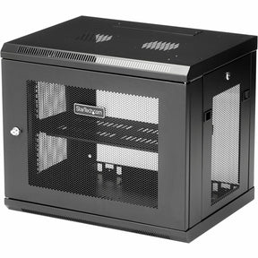 StarTech.com 2-Post 9U Wall Mount Network Cabinet, 19" Wall-Mounted Server Rack for Data / IT Equipment, Small Lockable Rack Enclosure — RK9WALM