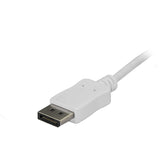 StarTech.com 6ft/1.8m USB C to DisplayPort 1.2 Cable 4K 60Hz - USB Type-C to DP Video Adapter Monitor Cable HBR2 - TB3 Compatible - White — CDP2DPMM6W