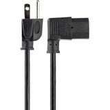StarTech.com 3ft (1m )Computer Power Cord, NEMA 5-15P to Right Angle C13, 10A 125V, 18AWG, Replacement AC Power Cord, Monitor Power Cable — PXT101L3