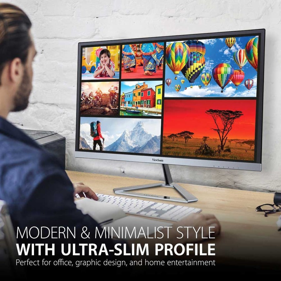 ViewSonic VX2776-SMHD 27 Inch 1080p IPS Monitor with FreeSync, Ultra-Thin Bezels, HDMI and DisplayPort — VX2776-SMHD