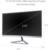 ViewSonic VX2776-SMHD 27 Inch 1080p IPS Monitor with FreeSync, Ultra-Thin Bezels, HDMI and DisplayPort — VX2776-SMHD