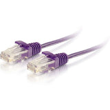C2G 10ft Cat6 Snagless Unshielded (UTP) Slim Ethernet Cable - Cat6 Network Patch Cable - PoE - Purple — 01184