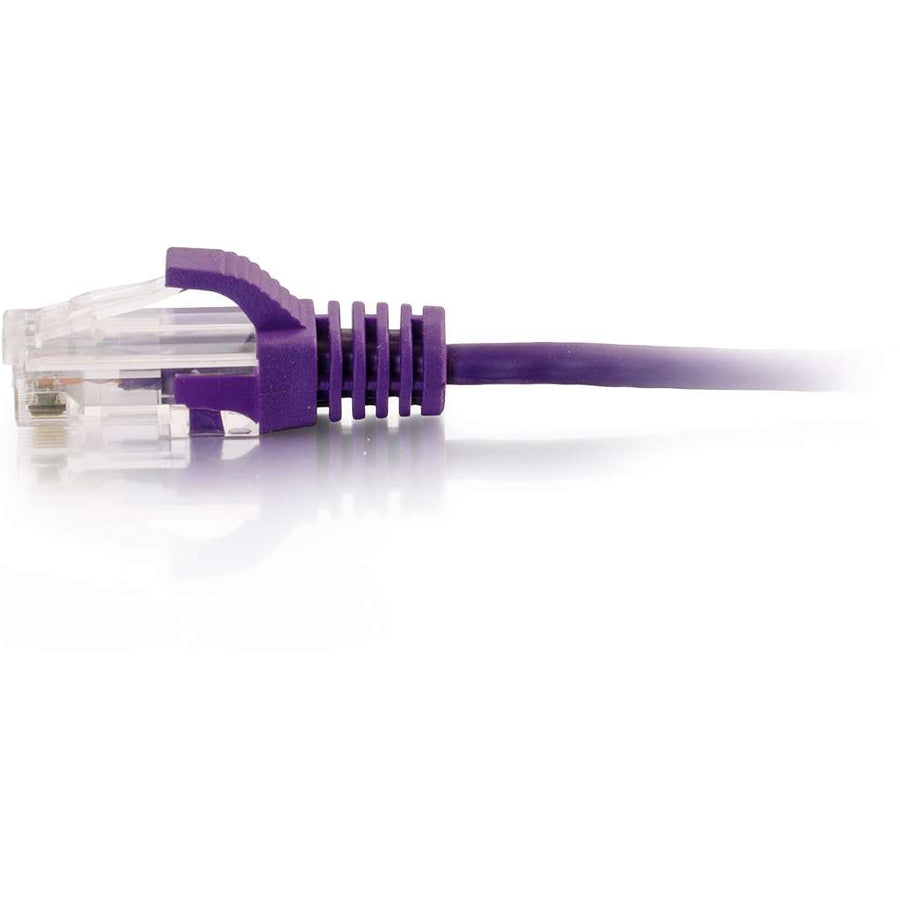 C2G 10ft Cat6 Snagless Unshielded (UTP) Slim Ethernet Cable - Cat6 Network Patch Cable - PoE - Purple — 01184