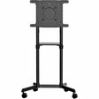 StarTech.com Mobile TV Cart, Portable Rolling TV Stand, 37-70 inch VESA Display Mount (154lb/70kg), Shelf & Storage, Rotate/Tilt Display — MBLTVSTNDEC