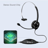 Adesso USB Single-Sided Headset with Adjustable Microphone- Noise Cancelling- Mono - USB - Wired - Over-the-head - 6 ft Cable -, Omni-directional Microphone - Black — XtreamP1