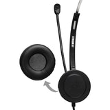 Adesso USB Single-Sided Headset with Adjustable Microphone- Noise Cancelling- Mono - USB - Wired - Over-the-head - 6 ft Cable -, Omni-directional Microphone - Black — XtreamP1