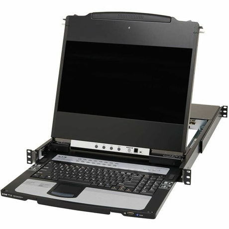 Eaton Tripp Lite Series NetDirector 16-Port DisplayPort KVM Switch Console with 17 in. LCD, Dual Rail, 1U Rack-Mount, TAA — B030-DP16-17D