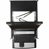 Eaton Tripp Lite Series NetDirector 16-Port DisplayPort KVM Switch Console with 17 in. LCD, Dual Rail, 1U Rack-Mount, TAA — B030-DP16-17D