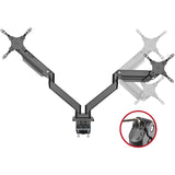 SIIG Dual Monitor Heavy-Duty Premium Aluminum Gas Spring Desk Mount - up to 43" — CE-MT3011-S1