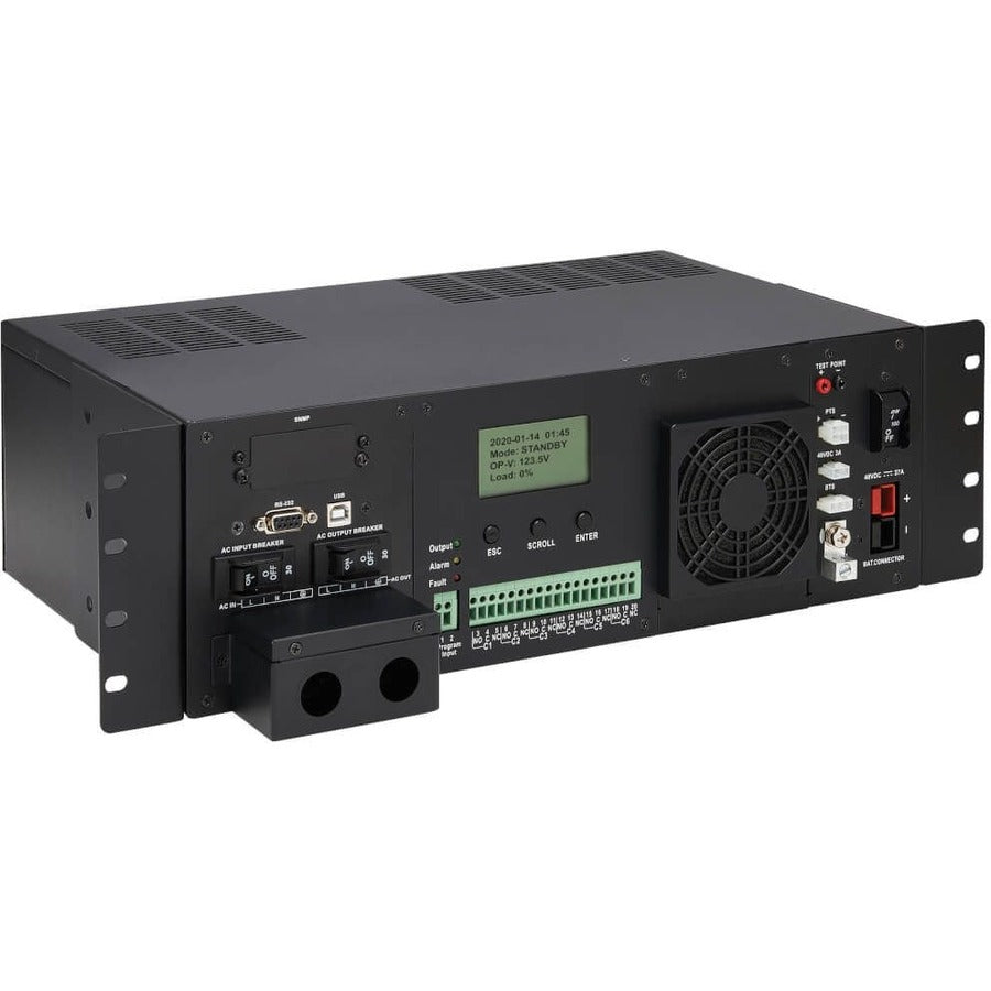 Eaton Tripp Lite Series 120VAC 48VDC 1500VA 1200W Extreme Temperature Network UPS for Industrial and Traffic Networks, 3U, Hardwire, TAA — SMART1548ET